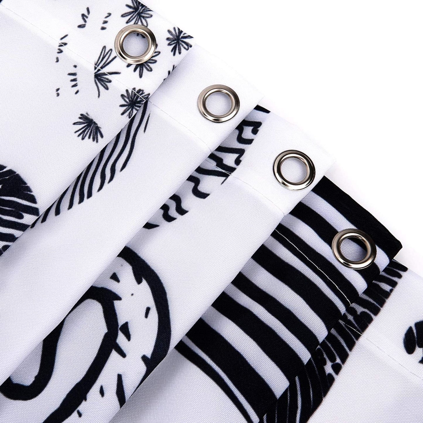 Cat Shower Curtain for Bathroom Cute Shower Curtain with 12 Hooks Kitten Animal Decorative Black and White Fabric Bath Curtain Gift for Cat Lovers Kids and Girls Machine Washable (72"W X 84"H)