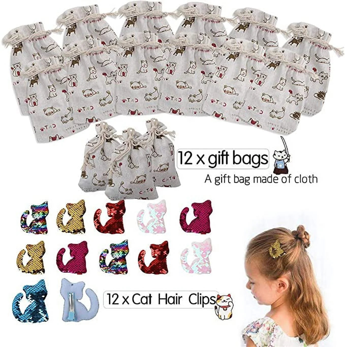 Cat Party Favors, 84 Pack, Colorful Goodie Bag Stuffers