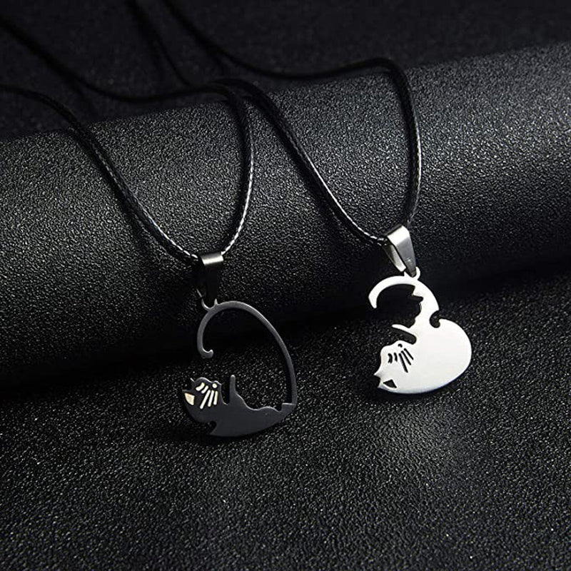 Female Autumn Winter Sweater Titanium Steel Male Pendant Hip Hop Necklace