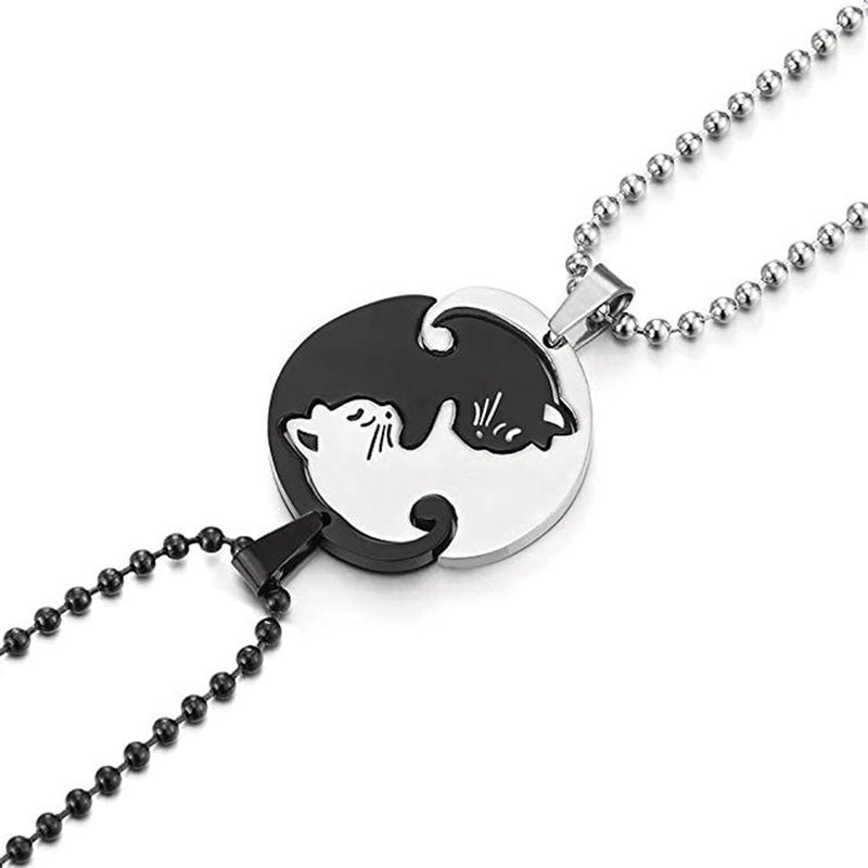 Female Autumn Winter Sweater Titanium Steel Male Pendant Hip Hop Necklace