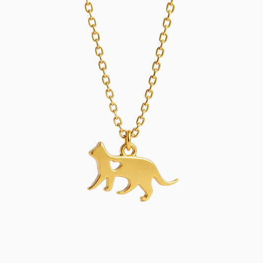 Tiny Sweetheart Cat Necklace