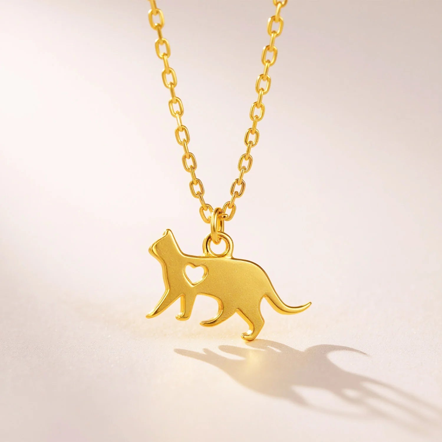 Tiny Sweetheart Cat Necklace